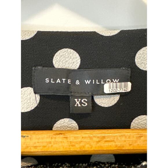 Slate & Willow Black Tweed Blazer Jacket Size XS Textured Career Winter Staple - Picture 8 of 9